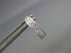 ESTATE .26CT DIAMOND 18KT WHITE GOLD 3D CLASSIC 2 ROW OVAL HUGGIE EARRINGS