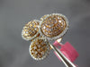 EXTRA LARGE 3.17CT WHITE & PINK DIAMOND 18KT ROSE GOLD CLUSTER DOME SHAPE RING