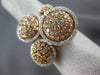 EXTRA LARGE 3.17CT WHITE & PINK DIAMOND 18KT ROSE GOLD CLUSTER DOME SHAPE RING