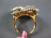 EXTRA LARGE 3.17CT WHITE & PINK DIAMOND 18KT ROSE GOLD CLUSTER DOME SHAPE RING