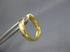 ESTATE .62CT DIAMOND 18KT YELLOW GOLD 3D CLASSIC 2 ROW OVAL HUGGIE EARRINGS