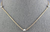 .30CT DIAMOND 14KT WHITE & ROSE GOLD BEZEL INSIDE OUT BY THE YARD LOVE NECKLACE