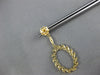 LARGE 2.48CT DIAMOND 14KT YELLOW GOLD 3D MULTI LEAF OVAL FLOWER HANGING EARRINGS