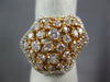 LARGE 2.88CT WHITE & PINK DIAMOND 18KT WHITE & ROSE GOLD 3D CLUSTER FLOWER RING