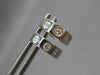 0.25CT DIAMOND 14K WHITE GOLD ROUND 3 STONE ETOILE HEXAGON HUGGIE EARRINGS #27865