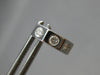 0.25CT DIAMOND 14K WHITE GOLD ROUND 3 STONE ETOILE HEXAGON HUGGIE EARRINGS #27865