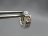 0.25CT DIAMOND 14K WHITE GOLD ROUND 3 STONE ETOILE HEXAGON HUGGIE EARRINGS #27865