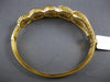 WIDE 1.12CT DIAMOND 14KT YELLOW GOLD MULTI CLUSTER SEMI MOON FUN BANGLE BRACELET