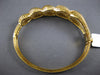 WIDE 1.12CT DIAMOND 14KT YELLOW GOLD MULTI CLUSTER SEMI MOON FUN BANGLE BRACELET