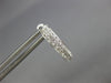 ESTATE .52CT DIAMOND 18K WHITE GOLD 3 ROW OVAL LEVERBACK HUGGIE HANGING EARRINGS