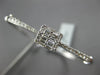 1.68CT DIAMOND 14KT WHITE GOLD ROUND & BAGUETTE CLUSTER SQUARE FLEXIBLE BRACELET