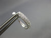 ESTATE .52CT DIAMOND 18K WHITE GOLD 3 ROW OVAL LEVERBACK HUGGIE HANGING EARRINGS