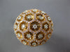EXTRA LARGE 1.46CT WHITE & PINK DIAMOND 18KT ROSE GOLD MULTI FLOWER OCTAGON RING