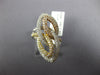 LARGE 2.09CT DIAMOND 18KT TRI COLOR GOLD MULTI ROW MARQUISE SHAPE LOVE KNOT RING