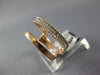 ESTATE 0.32CT DIAMOND 14KT ROSE GOLD 3D CLASSIC DOUBLE BAR FUN RING