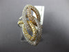 LARGE 2.09CT DIAMOND 18KT TRI COLOR GOLD MULTI ROW MARQUISE SHAPE LOVE KNOT RING