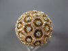 EXTRA LARGE 1.46CT WHITE & PINK DIAMOND 18KT ROSE GOLD MULTI FLOWER OCTAGON RING