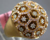 EXTRA LARGE 1.46CT WHITE & PINK DIAMOND 18KT ROSE GOLD MULTI FLOWER OCTAGON RING