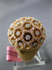 EXTRA LARGE 1.46CT WHITE & PINK DIAMOND 18KT ROSE GOLD MULTI FLOWER OCTAGON RING