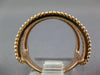 ESTATE 0.32CT DIAMOND 14KT ROSE GOLD 3D CLASSIC DOUBLE BAR FUN RING