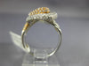 LARGE 2.09CT DIAMOND 18KT TRI COLOR GOLD MULTI ROW MARQUISE SHAPE LOVE KNOT RING