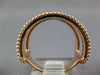 ESTATE 0.32CT DIAMOND 14KT ROSE GOLD 3D CLASSIC DOUBLE BAR FUN RING