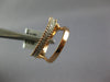 ESTATE 0.32CT DIAMOND 14KT ROSE GOLD 3D CLASSIC DOUBLE BAR FUN RING