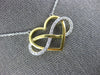 LARGE .56CT DIAMOND 14KT 2 TONE GOLD 3D HEART INFINITY BY THE YARD LOVE NECKLACE