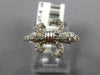 ESTATE .26CT DIAMOND 14KT WHITE GOLD 3D CLASSIC FLEUR DE LIS FUN LOVE RING