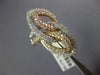 LARGE 2.09CT DIAMOND 18KT TRI COLOR GOLD MULTI ROW MARQUISE SHAPE LOVE KNOT RING