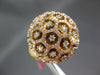 EXTRA LARGE 1.46CT WHITE & PINK DIAMOND 18KT ROSE GOLD MULTI FLOWER OCTAGON RING