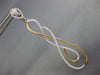 ESTATE LARGE .69CT DIAMOND 18KT 2 TONE GOLD INFINITY TEAR DROP HANGING EARRINGS
