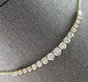 LARGE & LONG 2.0CT DIAMOND 14KT YELLOW GOLD 3D GRADUATING FLEXIBLE LOVE NECKLACE