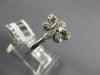 ESTATE .26CT DIAMOND 14KT WHITE GOLD 3D CLASSIC FLEUR DE LIS FUN LOVE RING
