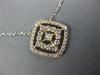 .43CT DIAMOND 14KT WHITE & ROSE GOLD 3D SQUARE FLOWER BY THE YARD LOVE NECKLACE