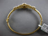 WIDE 1.25CT DIAMOND 14KT YELLOW GOLD MULTI FLOWER OPEN FILIGREE BANGLE BRACELET
