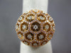 EXTRA LARGE 1.46CT WHITE & PINK DIAMOND 18KT ROSE GOLD MULTI FLOWER OCTAGON RING