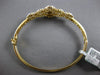WIDE 1.25CT DIAMOND 14KT YELLOW GOLD MULTI FLOWER OPEN FILIGREE BANGLE BRACELET