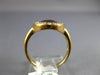 ESTATE .48CT WHITE & ORANGE DIAMOND 18K ROSE GOLD 3D CLUSTER OVAL HALO LOVE RING