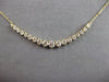 LARGE & LONG 2.0CT DIAMOND 14KT YELLOW GOLD 3D GRADUATING FLEXIBLE LOVE NECKLACE
