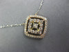 .43CT DIAMOND 14KT WHITE & ROSE GOLD 3D SQUARE FLOWER BY THE YARD LOVE NECKLACE