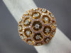 EXTRA LARGE 1.46CT WHITE & PINK DIAMOND 18KT ROSE GOLD MULTI FLOWER OCTAGON RING