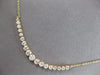 LARGE & LONG 2.0CT DIAMOND 14KT YELLOW GOLD 3D GRADUATING FLEXIBLE LOVE NECKLACE