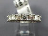 2.61CT DIAMOND 14K WHITE GOLD ASSCHER CUT CLASSIC ETERNITY ANNIVERSARY LOVE RING