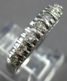 ANTIQUE .35CT OLD MINE DIAMOND 14K WHITE GOLD 3D WEDDING ANNIVERSARY RING #27862