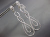 ESTATE LARGE .69CT DIAMOND 18KT WHITE GOLD INFINITY TEAR DROP HANGING EARRINGS