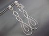 ESTATE LARGE .69CT DIAMOND 18KT WHITE GOLD INFINITY TEAR DROP HANGING EARRINGS