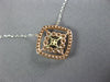 .43CT DIAMOND 14KT WHITE & ROSE GOLD 3D SQUARE FLOWER BY THE YARD LOVE NECKLACE