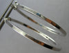 ESTATE LARGE 14KT WHITE GOLD 3D CLASSIC ROUND HOOP HANGING EARRINGS #27897