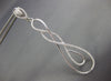 ESTATE LARGE .69CT DIAMOND 18KT WHITE GOLD INFINITY TEAR DROP HANGING EARRINGS